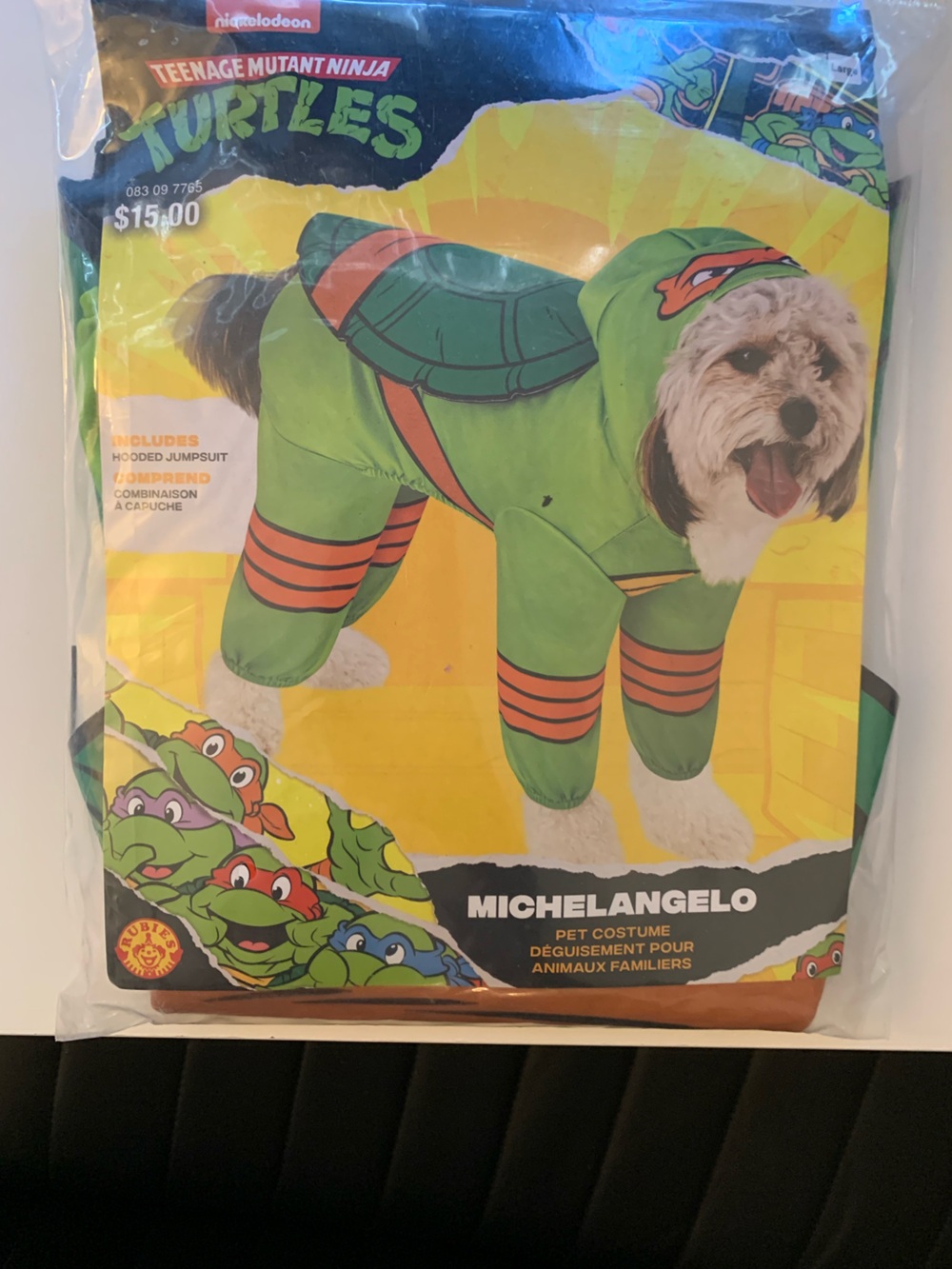 Michelangelo Green and Orange Ninja Turtle Pet Costume